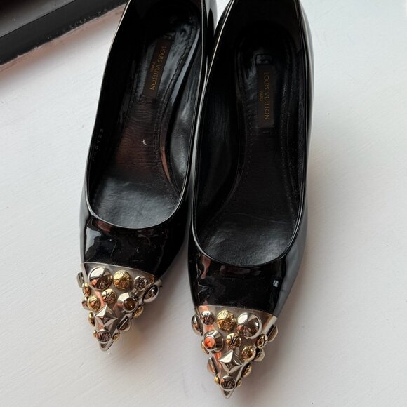 Louis Vuitton - Kitten Heels with Jewel Pointed Toe - Picture 4 of 6